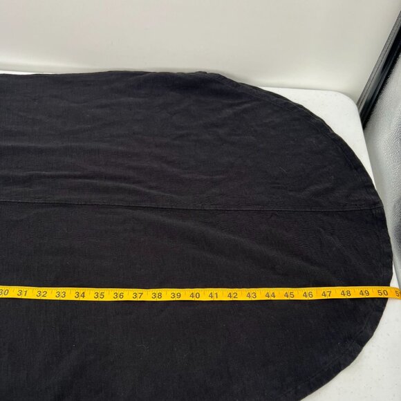 Lilla P Women's XL V-Neck Maxi Tank Dress Black Sleeveless Curved Hem Knit Shift - Picture 10 of 11